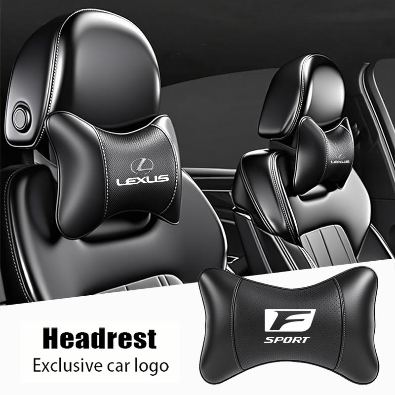 lexus Car Seat Headrest Auto Logo Neck Pillow Accessories For Lexus F SPORT ES RX NX LS UX LM LX GX LC RZ IS CT GS RC HS SC LBX