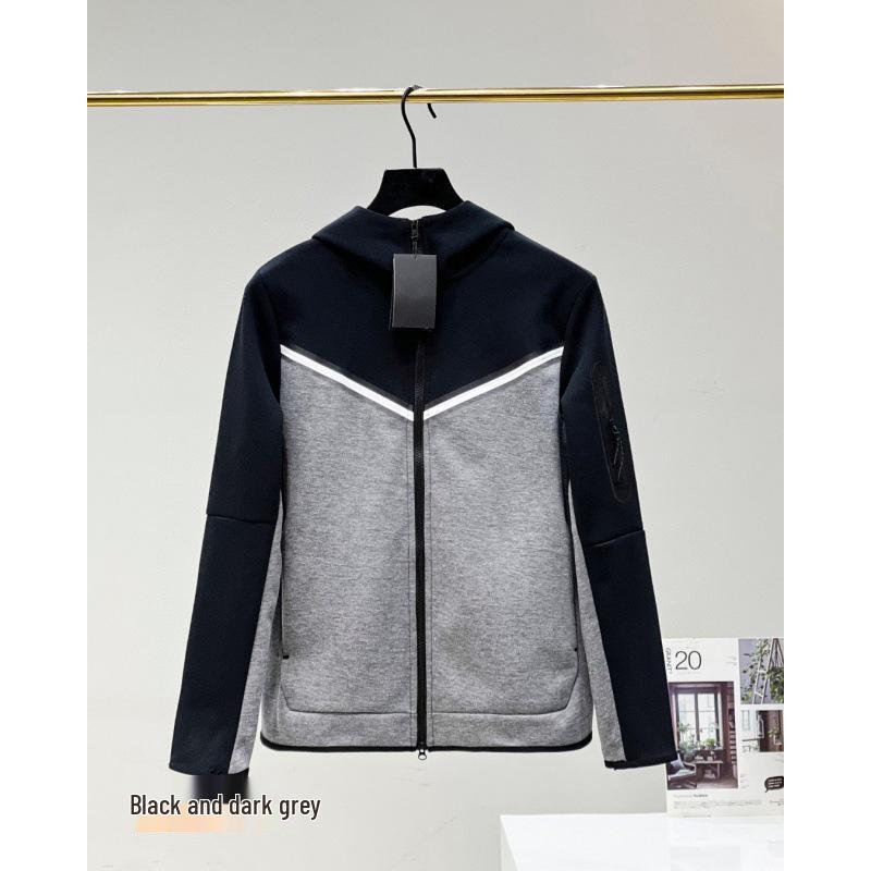 Veste cardigan zippée à capuche en coton pour homme - Manteau décontracté printemps/automne 2024