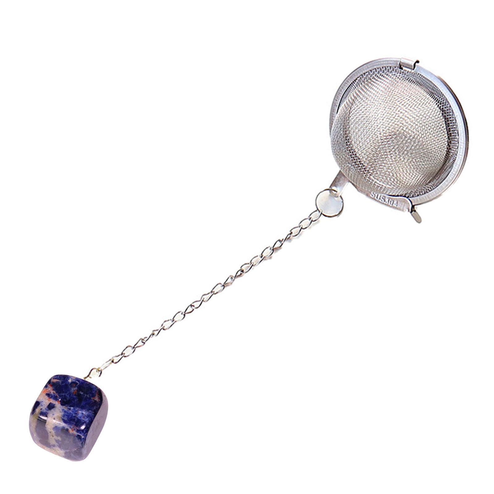 

Свободный фильтр для заварки чая, сетчатый фильтр из нержавеющей стали, подвеска из хрустального камня, чайные шарики, фильтр для ресторана и домашнего использования 9