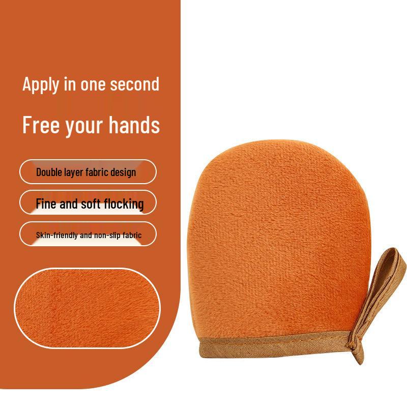 Sunless Tanning Flocked Body Glove and Neck Lotion Applicator