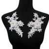 Black and White 3D Three-dimensional Flower Decoration Pearl Rhinestone Embroidery DIY Clothing Craft Supplies Accessories