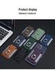 Magnetic Card Holder with Finger Ring & Elastic Band for iPhone 12/13/14/15 Magsafe