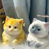 Cute Cat Soft Squeeze Toys Silicone Cat Pinching Toy New Stress Relief Toy  for Adults Kids