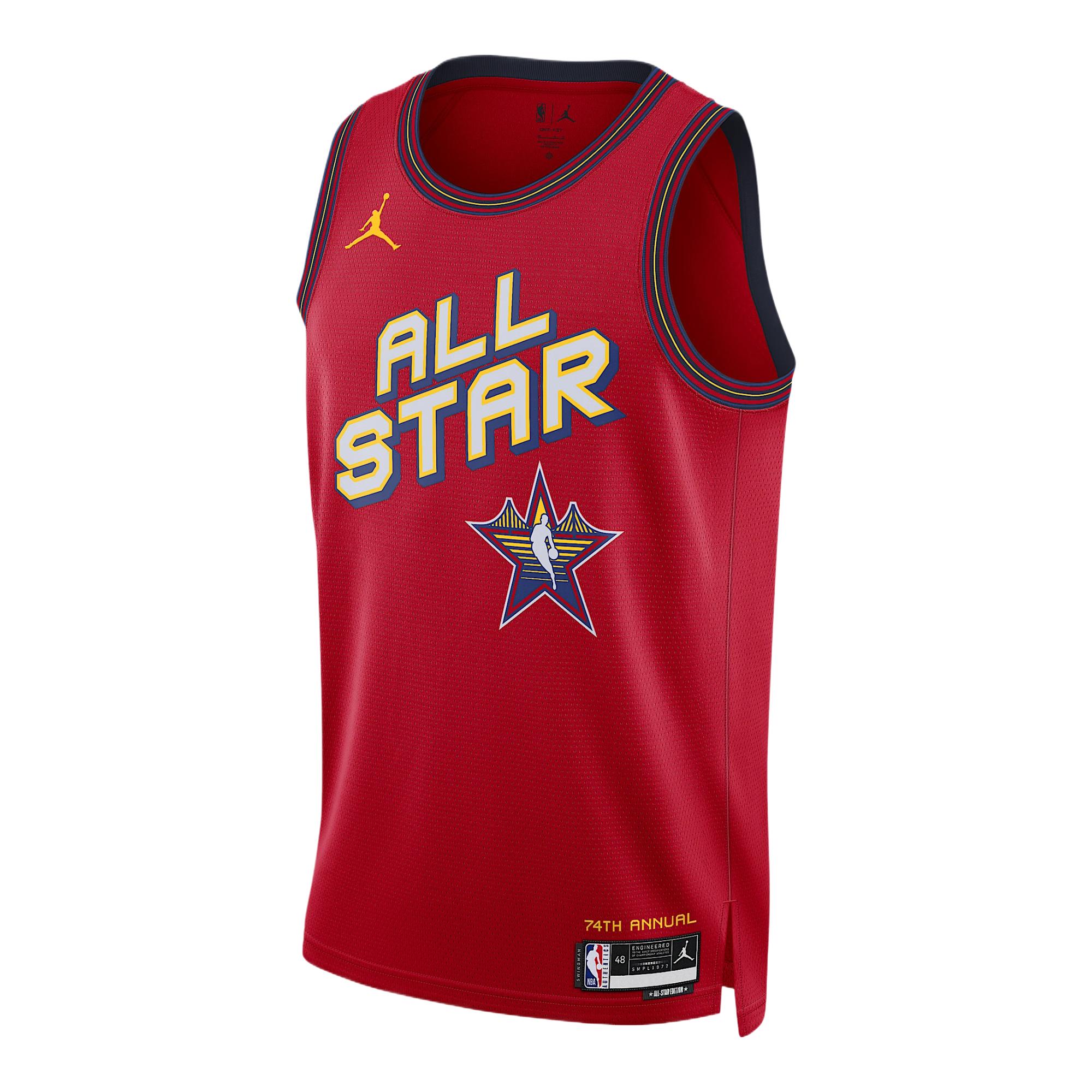 

Новая майка Jordan All-StarJordan Dri-FIT NBA Weekend Swingman Джерси для баскетбола мужская университетский красный FZ6801-657 2XL (US 56)