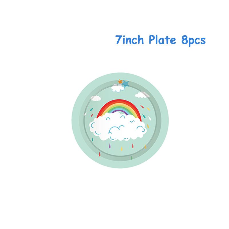 Environmental Theme Blue Sky And White Cloud Party Tableware Paper Plate Cup Balloon Birthday Baby Shower Wedding Decor Supplies