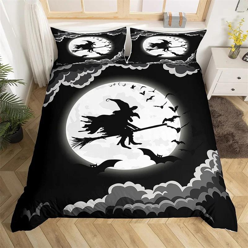 Halloween Duvet Cover Cartoon Pumpkin Twin Comforter Cover Lantern Bedding Set Ghost Quilt Cover For Kids Boys Girls