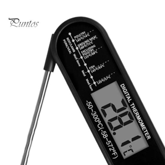 Lebensmittelthermometer, leicht ablesbares digitales Fleischthermometer, wasserdicht, faltbar, Kochthermometer für die Küche zu Hause