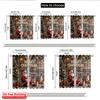 2pcs 2D flat printing Christmas Drapes Merry Christmas Snowman Santa 100% Polyester Fabric Without Electricity 0 Use for