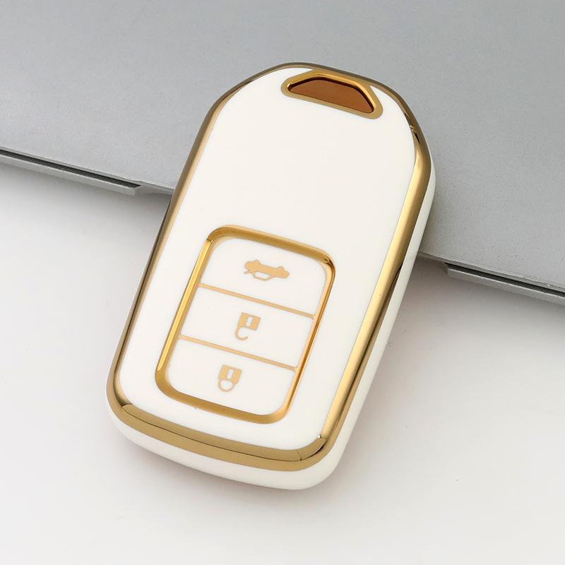 3 Buttons Tpu Shell Holder Keychain Car Key Case Cover For Honda Brv Br-V Hrv Hr-V Shuttle Gp8 Fit Lucky Vezel City Civic Jazz