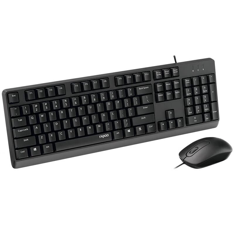 Rapoo NX1500 Wired Optical Office Keyboard and Mouse Set