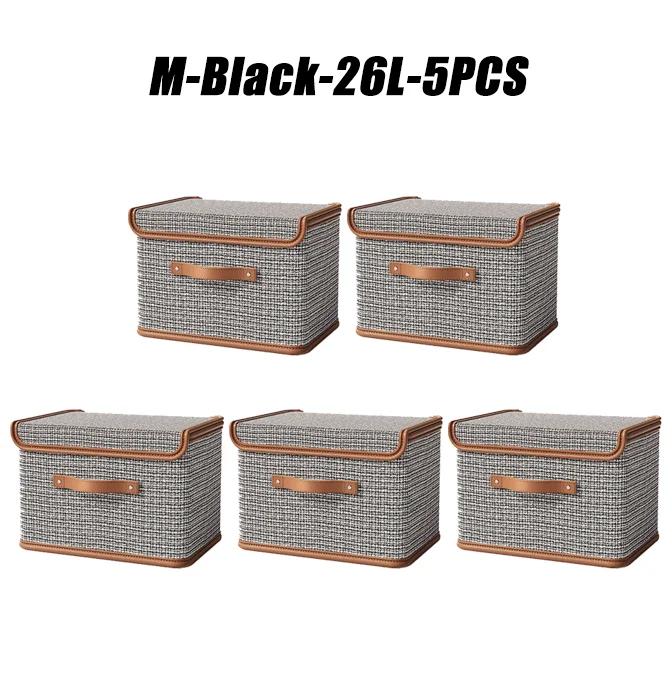 Storage Box with Lid Large Capacity Collapsible Clothing Trousers Storage Box Moisture-proof Dustproof Storage Box Home Supplies