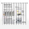Retro Map Blackout Silk Curtain Divider for Bedroom