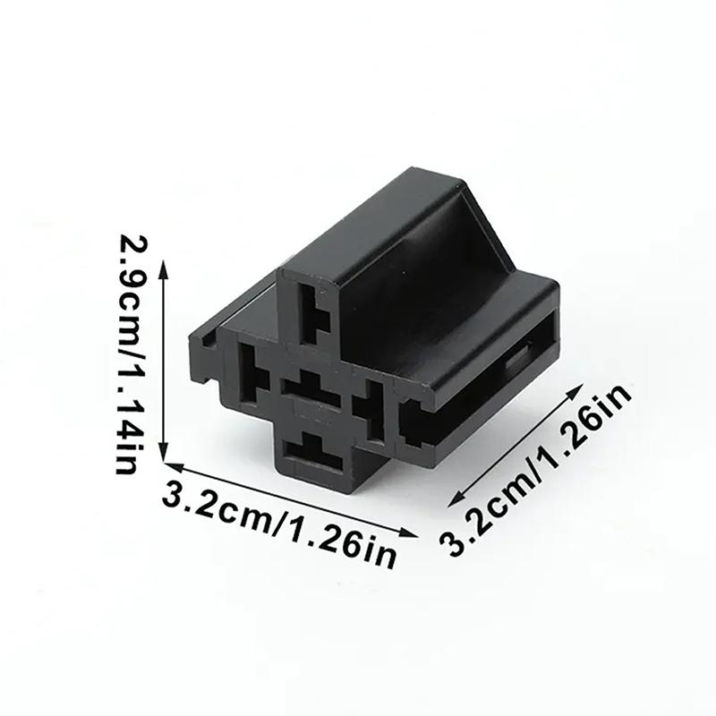 Auto 5-Pin Relay Holder Socket, Vehicle Circuit Electrical Connector Wiring Terminal Accessories