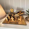 Easter Nativity Wooden Jesus Nativity Scene Desktop Ornament Christ Birth of Jesus Ornaments Religious Decorations for Desk
