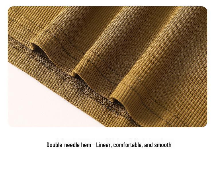 Women's Black V-Neck Three-Quarter Sleeve Loose Fit T-Shirt, 2025 Collection