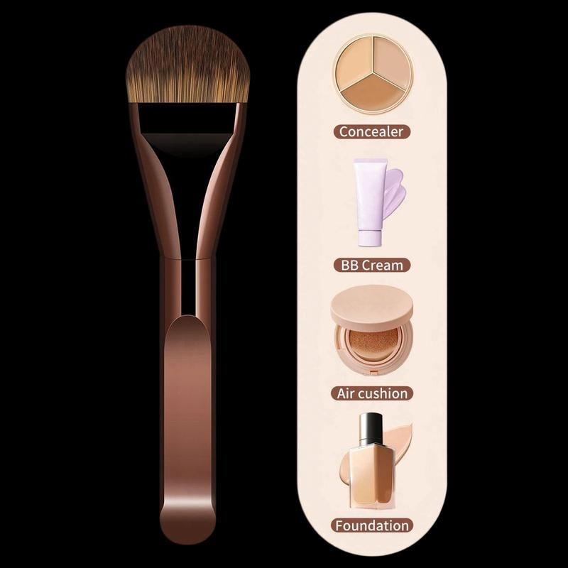 1/2 Pcs Ultra Thin Foundation Brush Synthetic Bristles Precision Application For Liquid Cream Streak Free All Skin Types Tools