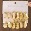 Chic European & American Geometric Earring Set: Stylish, Versatile, High-End Feel for Women