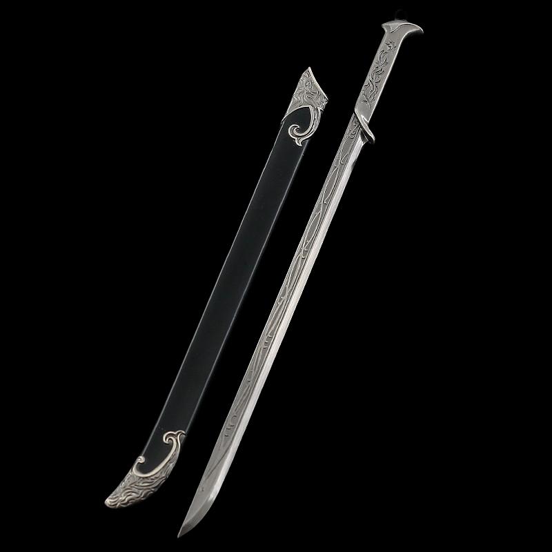22cm Metal Gandalf Katana Sword Movie Rings Knight Knife Iron Real Size Japanese Katana Samurai Sword Cosplay Kid Toy Anime Gift