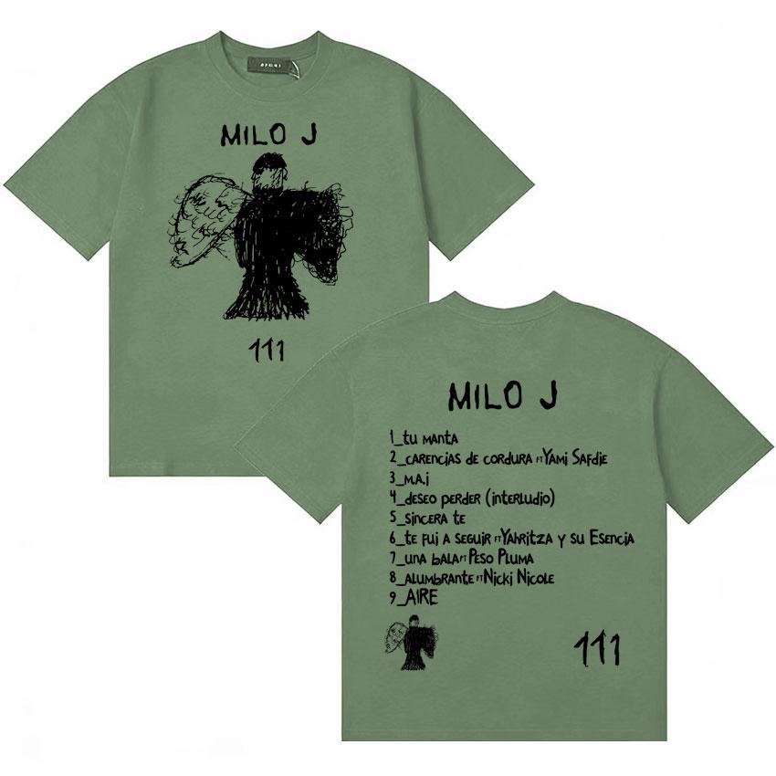 

Rapper Milo J La Vida Era Mas Corta Graphic Tshirt Unisex Women Hip Hop High Quality T Shirt Male Y2K Casual Loose Cotton Tshirts 4XL