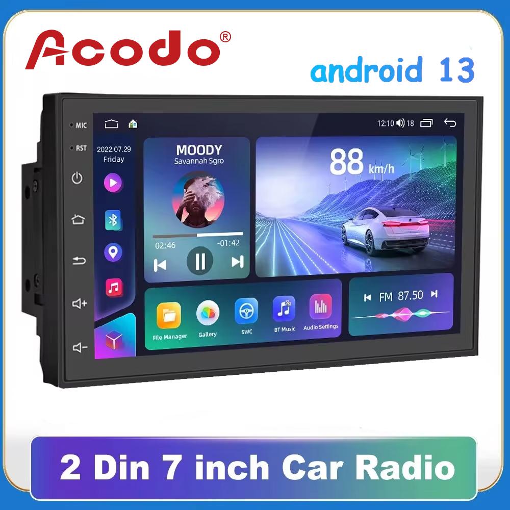 

Acodo Car Radio GPS 2 Din Android 13 Auto Carplay Universal 7 для Volkswagen Nissan Hyundai Toyota Multimedia Player