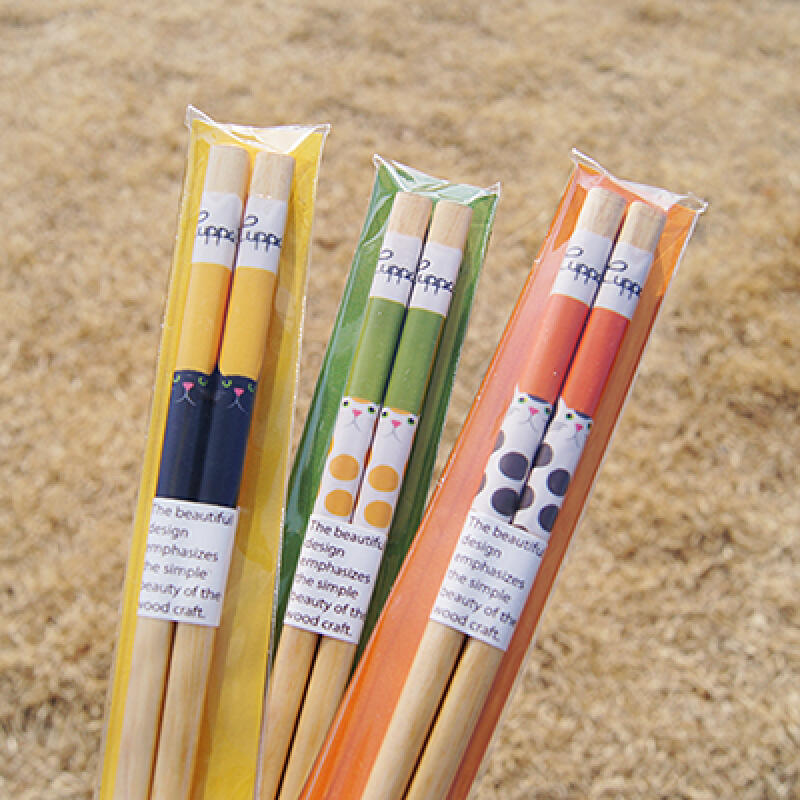 

Cuppa Cat Color Wood Chopsticks 3 types orange
