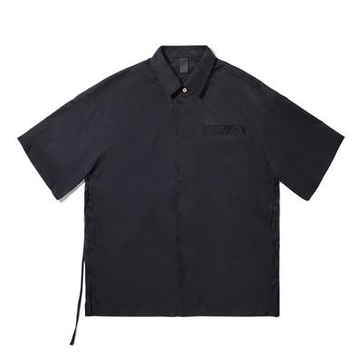 Colaboração Li Ning X Jackie Chan Série Kung Fu Confortável Simples Solto Cor Sólida Versátil Casual Camiseta de Manga Curta Masculina camisas Preto ASHV021-1