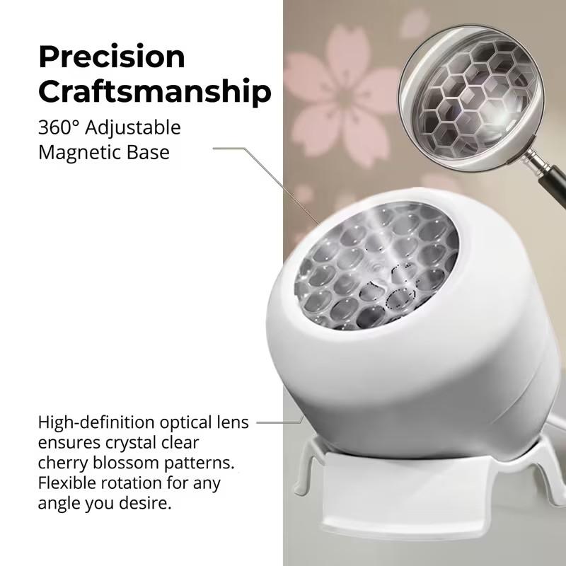 Cherry Blossom Projector Light With Romantic Pink Soft Glow Perfect For Bedroom Decor Date Nights Birthday Parties