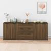 3115787 vidaXL Buffets 3 Pcs Brown Oak Engineered Wood