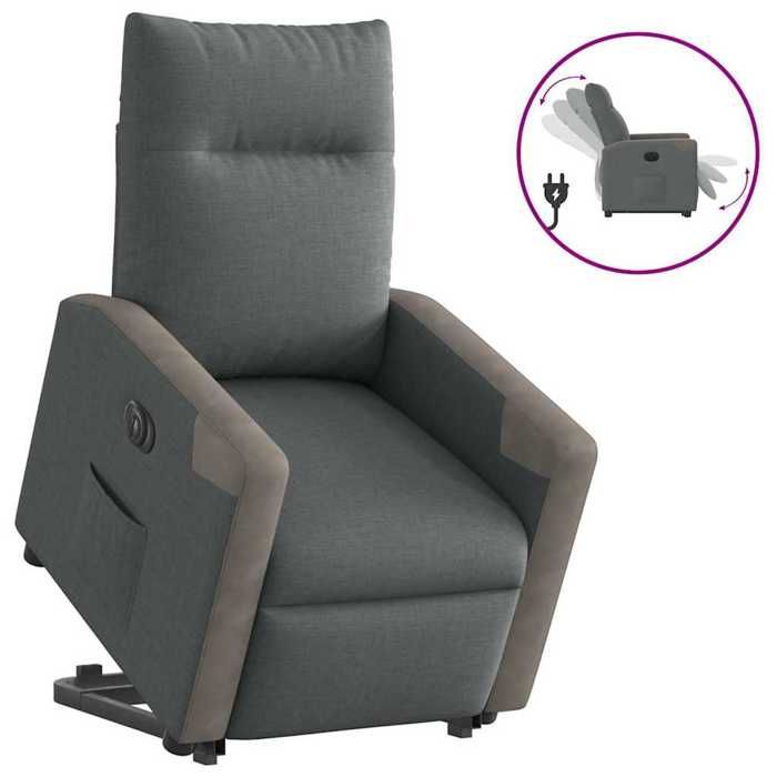 VidaXL Electric Recliner Dark Grey Fabric 3324101