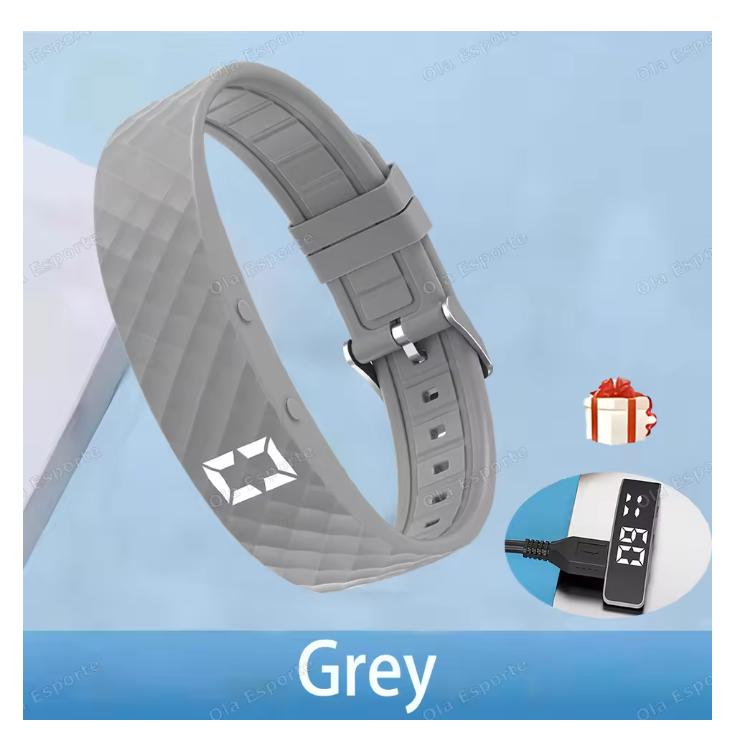 

2026 New LED Digital Smart Bracelet Monitor Vibration Alarm Wristband Smart Bracelet Waterproof Smartband for Student Smart Band