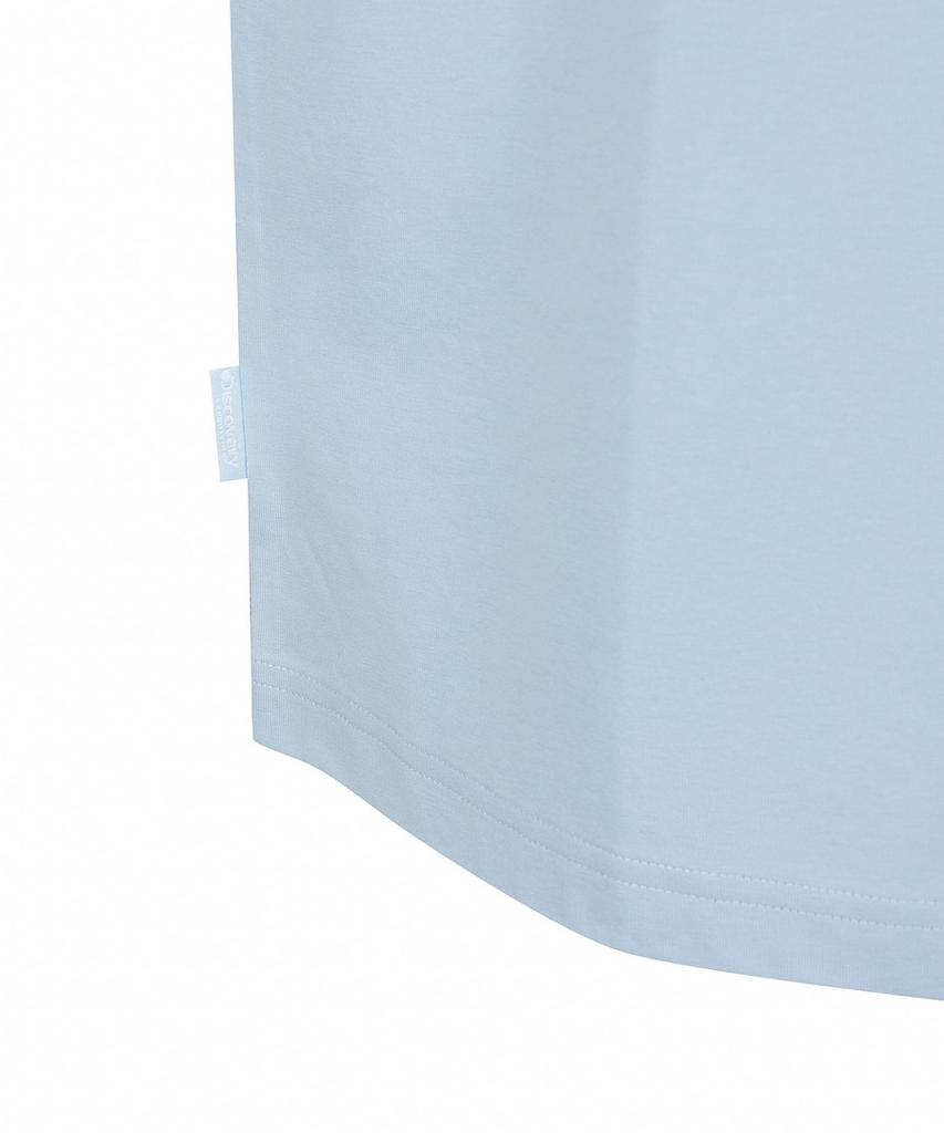 DISCOVERY EXPEDITION Uni Freshvent Map Lettering Short Sleeve T-Shirt (L/Blue)