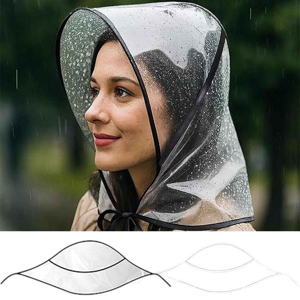 Waterproof Rain Hat Reusable PE Headwear Waterproof PE Ladies Rain Hat For Women Lady Girlfriend Mother Travel Shopping