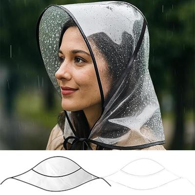 Rain Hat Reusable Transparent Headwear with Brim Waterproof PE Ladies Rain Hat for Women Lady Girlfriend Mother Travel Shopping
