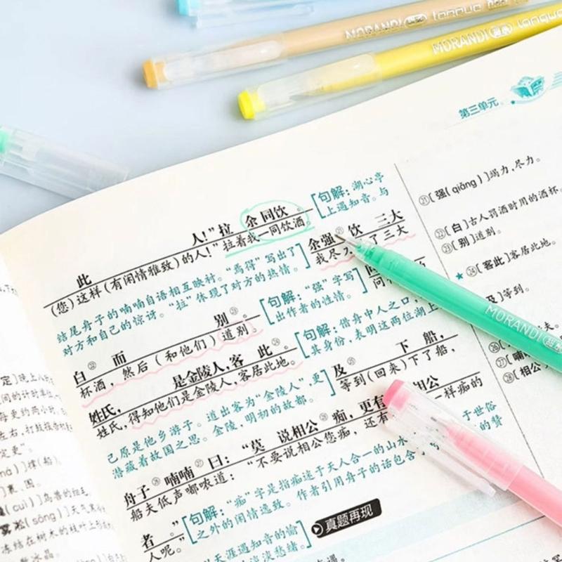 Fluorescent Color Gel Pen 0.6MM Tip Acrylic Gel Inks Pen Quick Dry for Note Taking Journaling Color Coding Highlighting