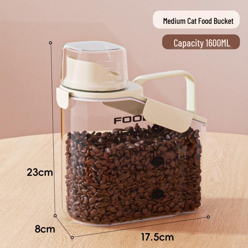 Pet Food Vacuum-Sealed Storage Container for Cats & Dogs