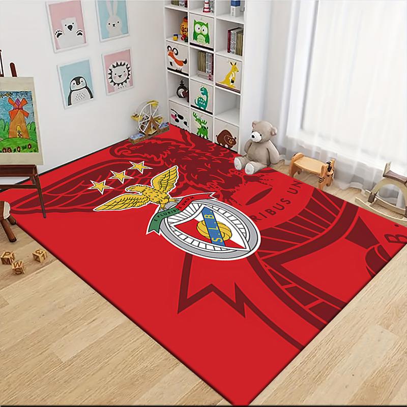 1Pc Benfica Football Crest Carpet Rug Customizable Soft Washable Antislip Home Living Room Sofa Mats Personalized Rug 0917220