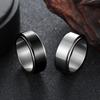 Men's Trendy Titanium Steel Rotating Ring - 8MM Width