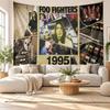 Arazzo da parete Foo Fighters Decorazione per la casa Tessuto da appendere Arte murale Arazzo di sfondo per camera da letto