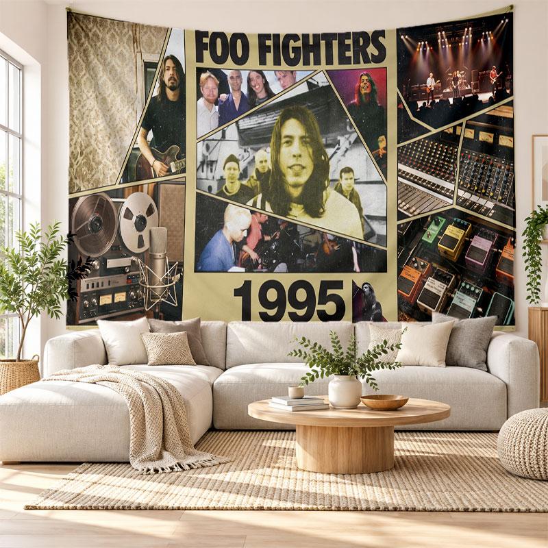 Arazzo da parete Foo Fighters Decorazione per la casa Tessuto da appendere Arte murale Arazzo di sfondo per camera da letto