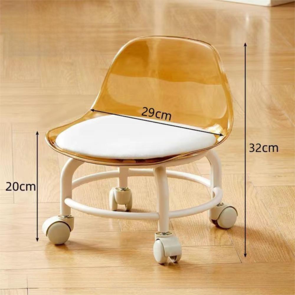 

Універсальне коліщатко Низький стілець Прозора спинка Сидіння Новий Маленький табурет Діти хакі