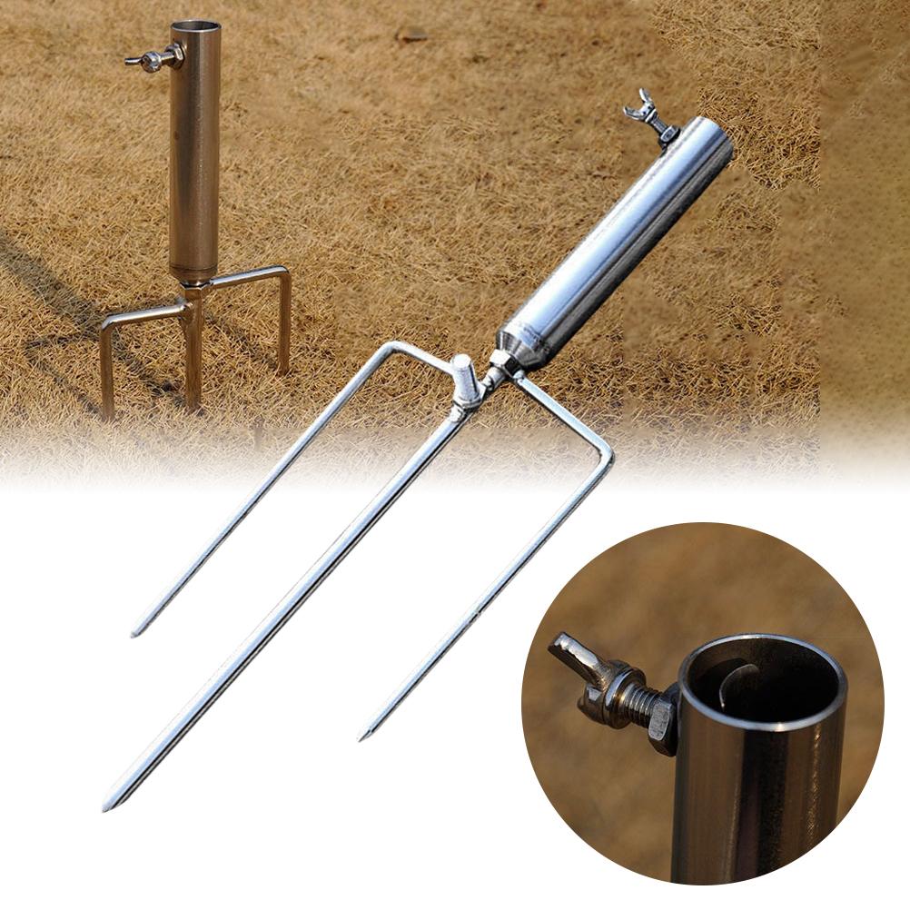 Fishing Holder Umbrella Ground Spike Foldable Beach Stand Outdoor Garden Parasol Insert Plug Pole Windproof Umbrella