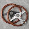 14Inch GRAND PRIX JDM Classic Wood Steering Wheel Universal ABS Racing Sport Steering Wheel Car Accessories