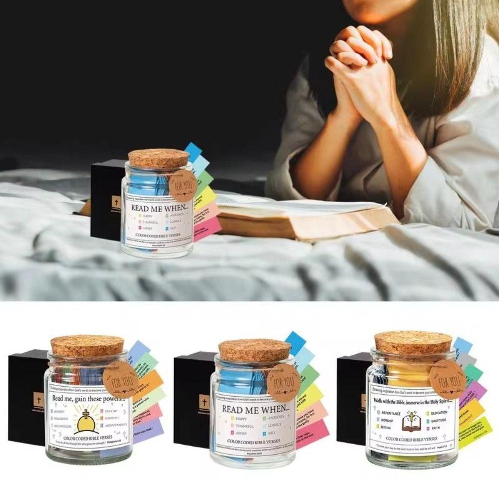 Emotions Feelings Christian Jar Cards Bible Notes Versatile Gratitude Jar  Spiritual Enhancement