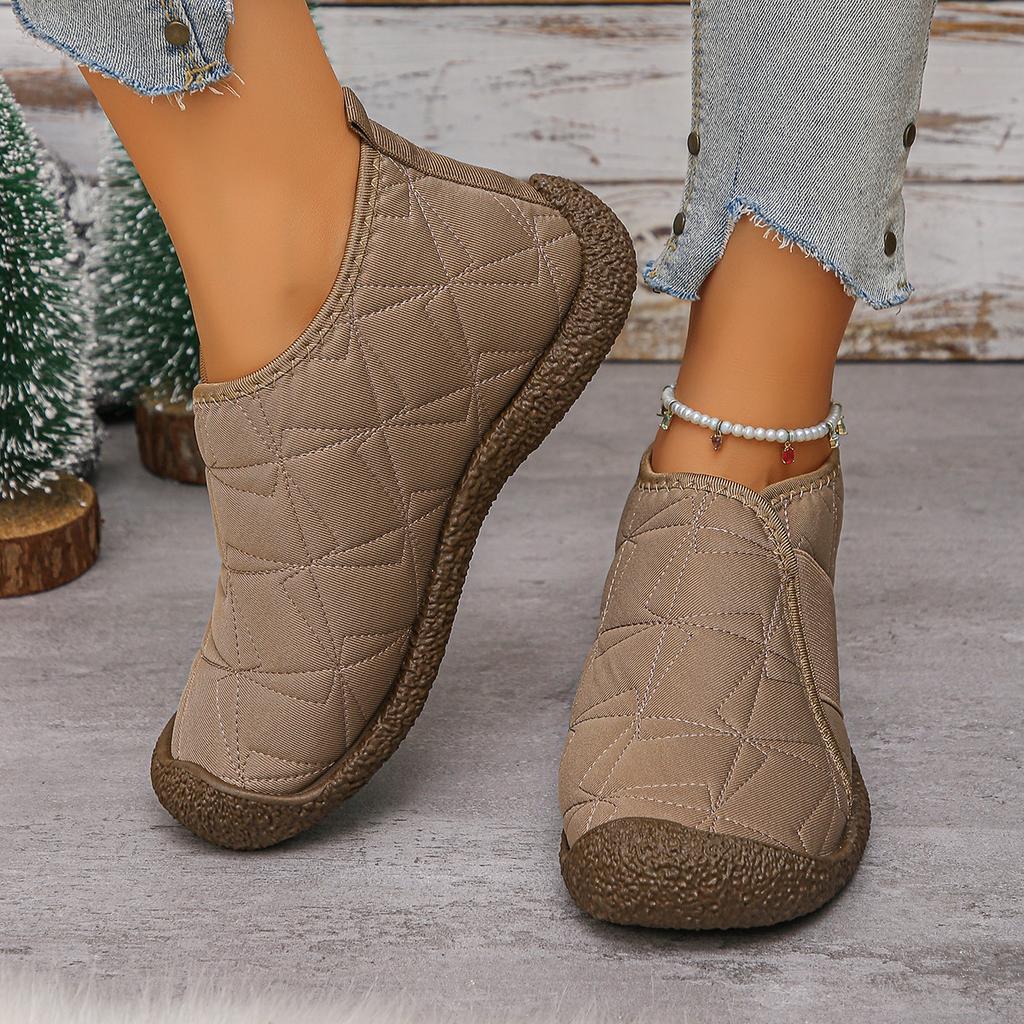 Women's high-top cotton shoes, soft-soled, anti-slip, fleece, thickened, lightweight, one-foot casual and warm cotton boots