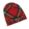 Royal Stewart Tartan Cross Plaid Stylish Adult Beanie for Layering with Fall Or Winter Outfits Brings Relaxed Charm To Streetwear Or Weekend Fashion S