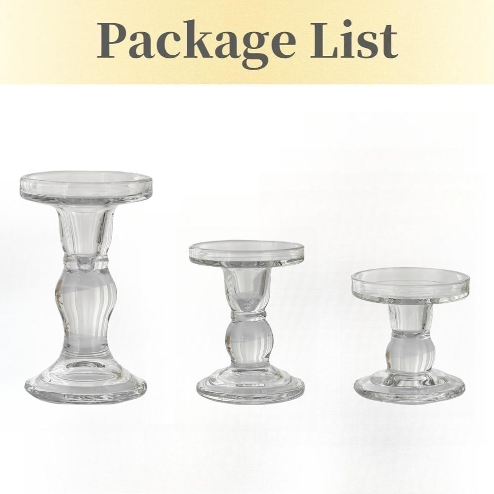 Modern Minimalist Roman Column Glass Candlestick, A Romantic Candlelight Dinner Decoration European Living Room Ornament