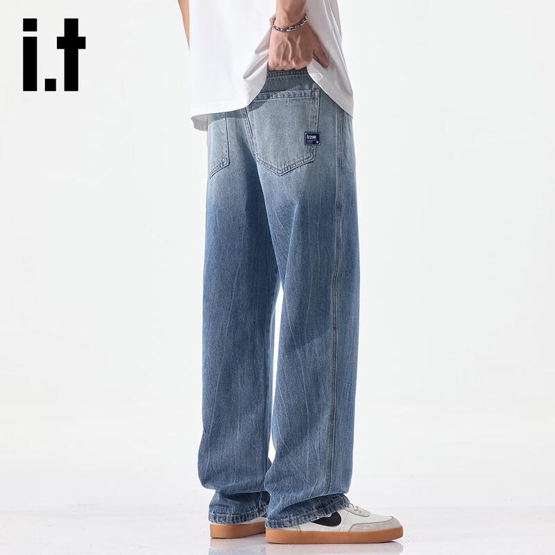 Джинсы Izzue IT мужские, стираные, градиентные, свободные, прямые 29