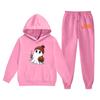 Kids Halloween Hoodie and Pants Set Soft Comfortable Fabric Long Sleeve Pullover with Ghost Pumpkin Print Suitable for Fall and Halloween Events