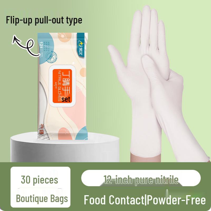 Women's Waterproof Disposable Nitrile Gloves: Colored, Thickened, Anti-Fouling, Food Safe