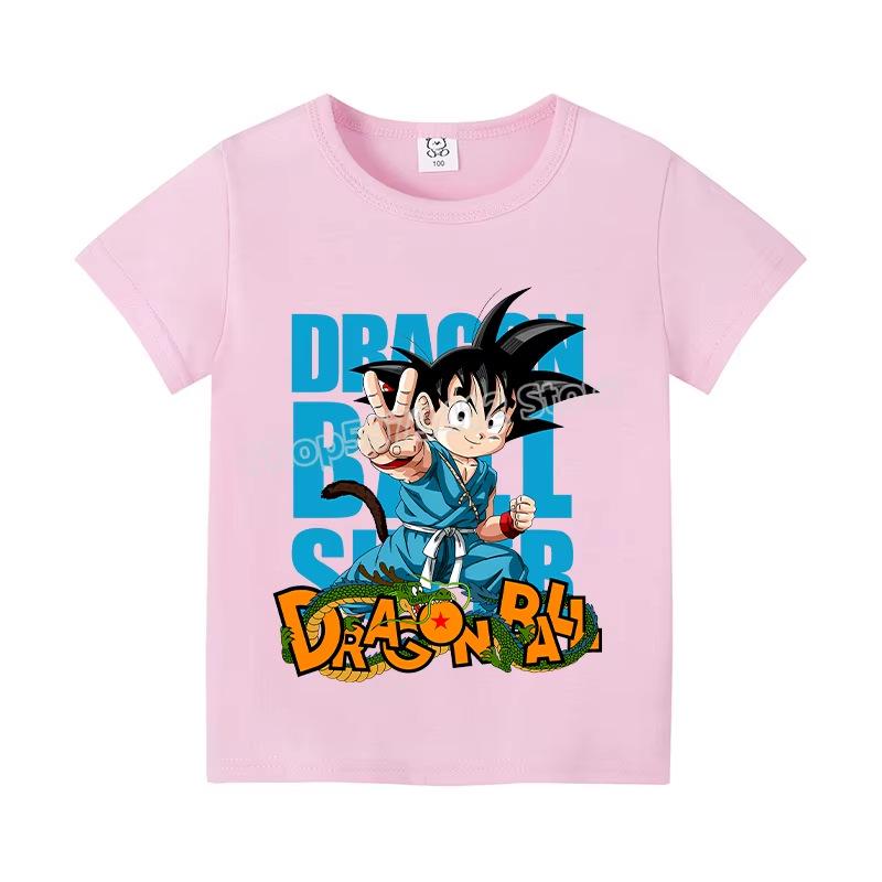 Colorful Dragon Ball Sun T-shirt: Harajuku Style Short Sleeve for Kids